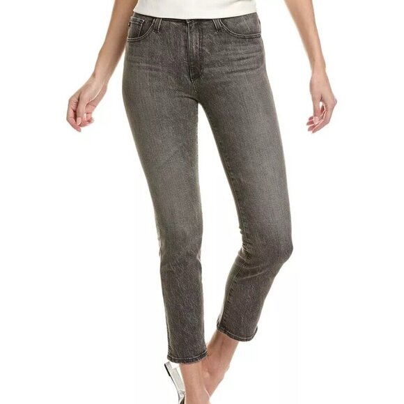 Adriano Goldschmied AG Isabelle High Rise Straight Crop jeans grey 28 - Picture 1 of 11